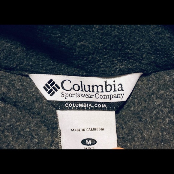 Men’s Gray Columbia Fleece 1/4 Zip Pullover Jacket - Picture 3 of 5